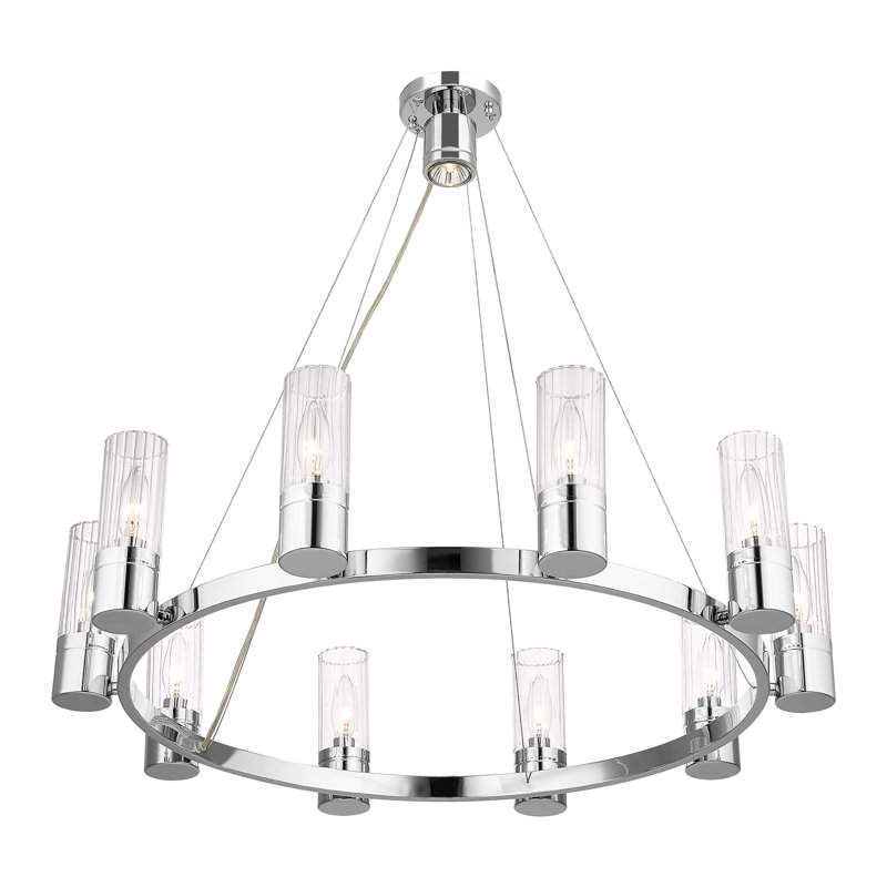 Mini-lustre 10 lumières Midtown, Chrome poli