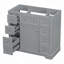 Meuble-lavabo 36 po sans lavabo, base d'armoire seulement, une armoire et six tiroirs-115688477