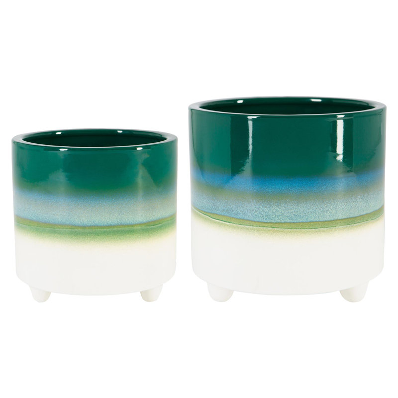 Ceramic Pot Planter, Green