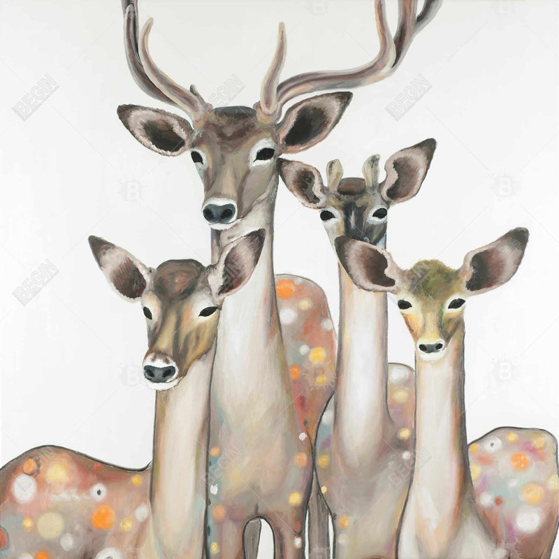 «Group Of Abstract Deers»