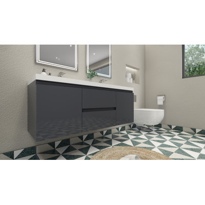 Ensemble de meuble-lavabo double 59 po Aylanna