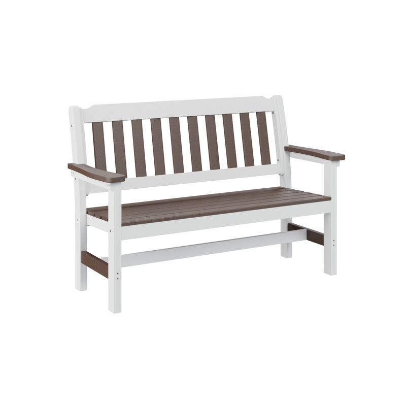 Banc de jardin Berlin Gardens, Plateau brun chocolat avec base blanche
