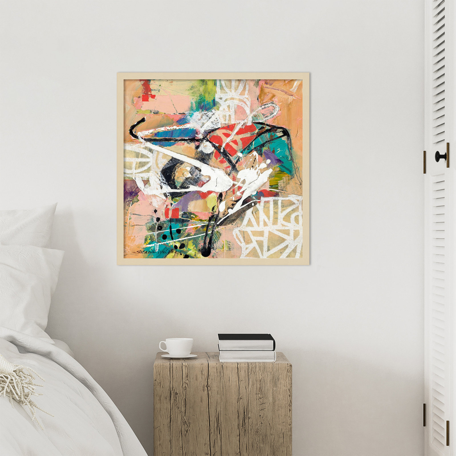 Sutter "Talk 2 Me" Print by Suzanne McCourt, 25" H x 25" W, Brown