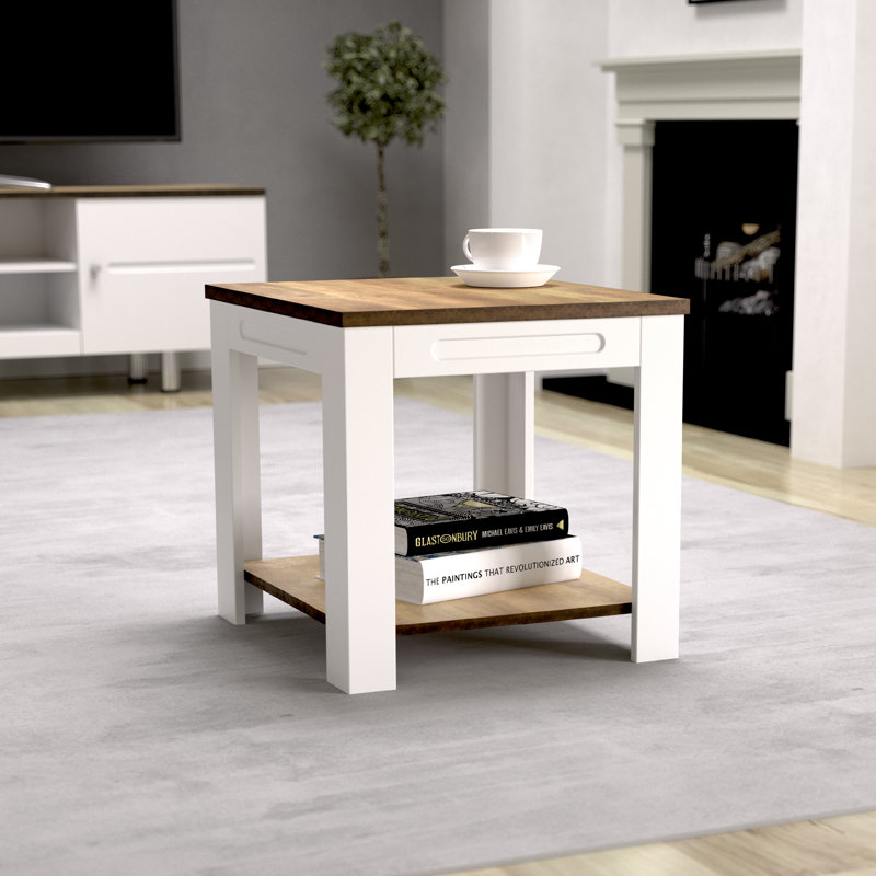 Arlais End Table, Satin White