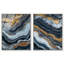 «Acrylique Flow Duo», ensemble d'art mural sur toile encadré par Art Remedy, cadre en noyer, 20 x 24-55070352-55070358