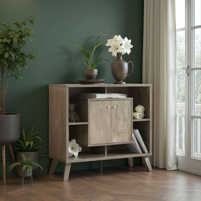 ??Multi-Functional Sideboard – Bookcase & Entryway Cabinet, Compact Design?