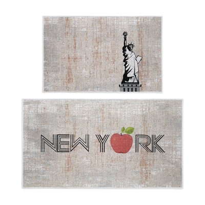 Tapis de cuisine polyvalent 2 pièces