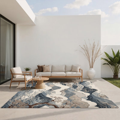 Sakura Sunset Indoor And Outdoor Area Rug