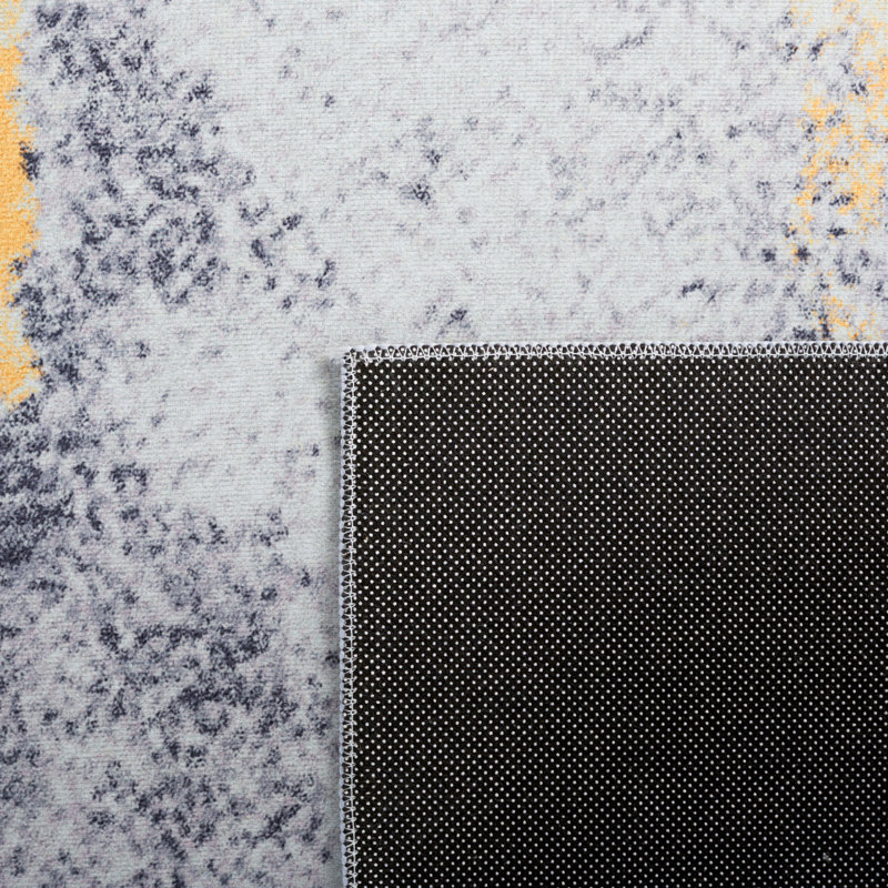 Tapis gris / or Tacoma 803 M / W S / R, Rectangle 8 pi x 10 pi