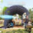 KING BIRD 10' x 20' Heavy Duty Carport Round Style Outdoor Instant Anti-Snow Storage Shelter Garage Car Canopy with Reinforced Ground Bars-120699654