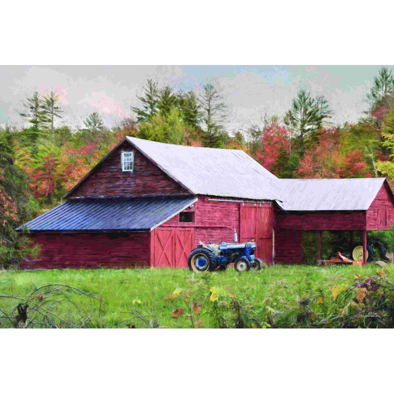 " Red Adirondack Barn " by Lori Deiter, 32" H x 48" W