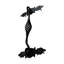Loquet de porte à œillets en fer noir