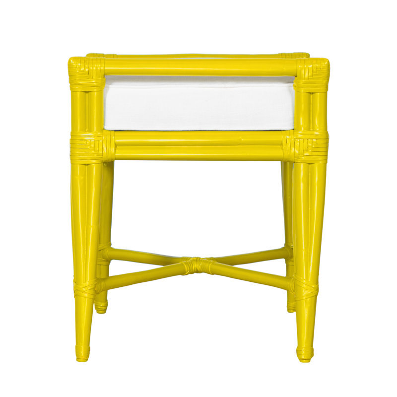 Banc rembourré Malacca, Jaune canari