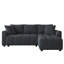 L-Shaped Sectional Sofa 204*127*82.5 cm Chenille 2 Piece Beige - Reversible Chaise, L-Shaped Design, Button-Tufted Backrest-1440859043
