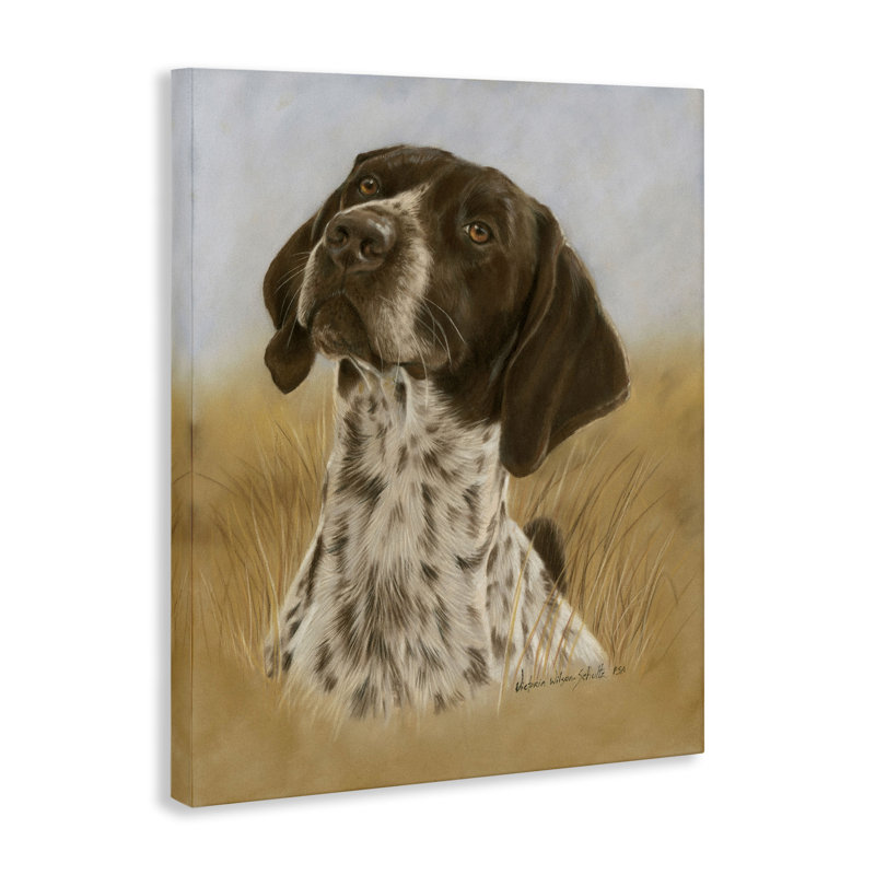 Art mural sur toile «Pointer Hunting Dog» par Victoria Schultz, H 40 po x l 30 po