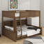 Lit double superposé au-dessus de grand lit double avec armoires de rangement et ports USB-114344357