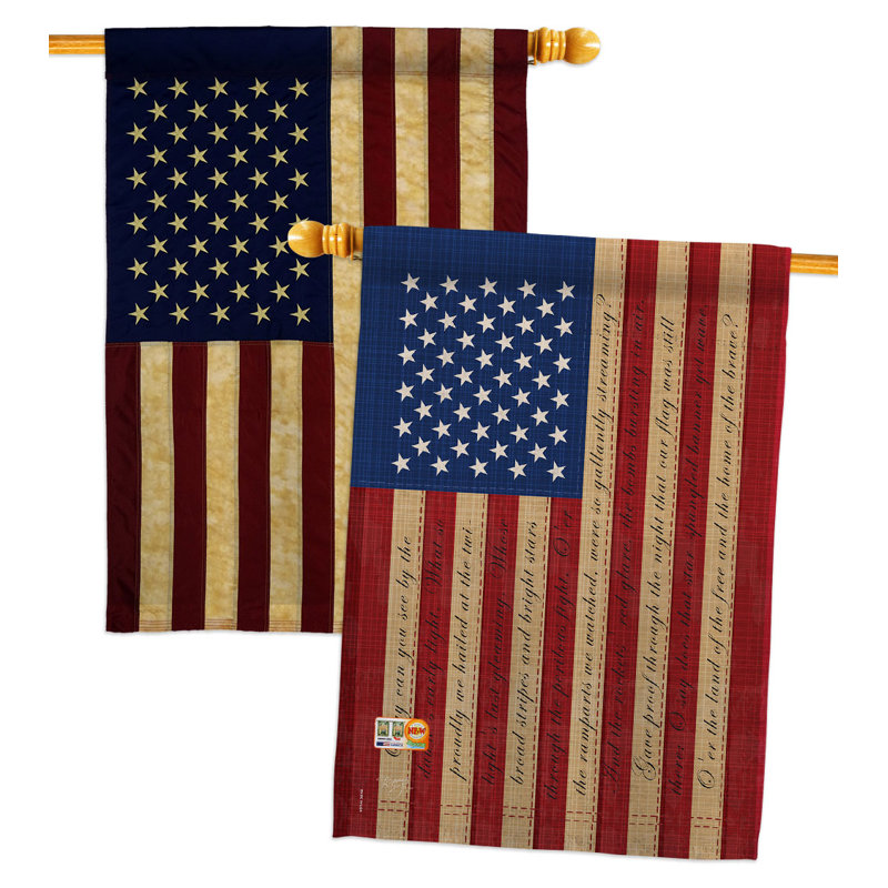Drapeau de maison étoilé en polyester 2 faces 40 x 28 po Star