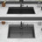 33" Drop-In Workstation Kitchen Sink With Pull-Out Faucet, Gunmetal Black, Single Bowl 16 Gauge Stainless Steel | Gift Idea