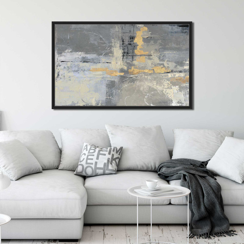 Missing You Crop - Peinture, Cadre flottant noir, H 39,5 po x l 63,5 po x P 2 po