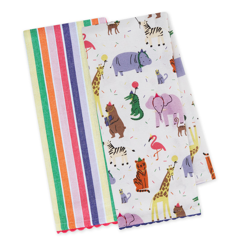  Ensemble de 2 torchons pour animaux de fête