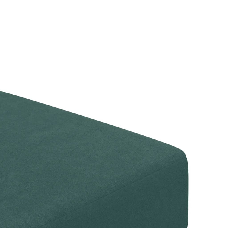 Velvet Convertible Sofa, Dark Green Velvet, Black