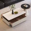 Table basse rectangulaire en bois manufacturé blanc-130058492