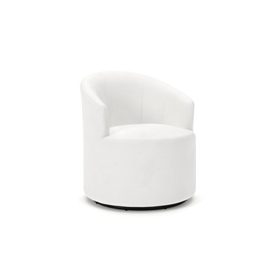 Fauteuil demi-tonneau pivotant rembourré Deryn