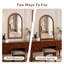Miroir mural arqué 24 x 36 pouces en bois massif avec cadre pour salle de bain-31685860