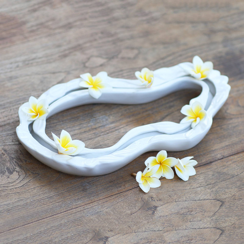 Vase de table en céramique 1,2 ", Blanc