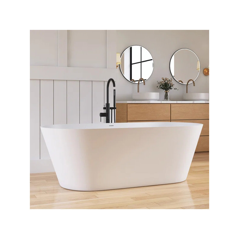 Baignoire de trempage autoportante à surface solide 67 po Forma