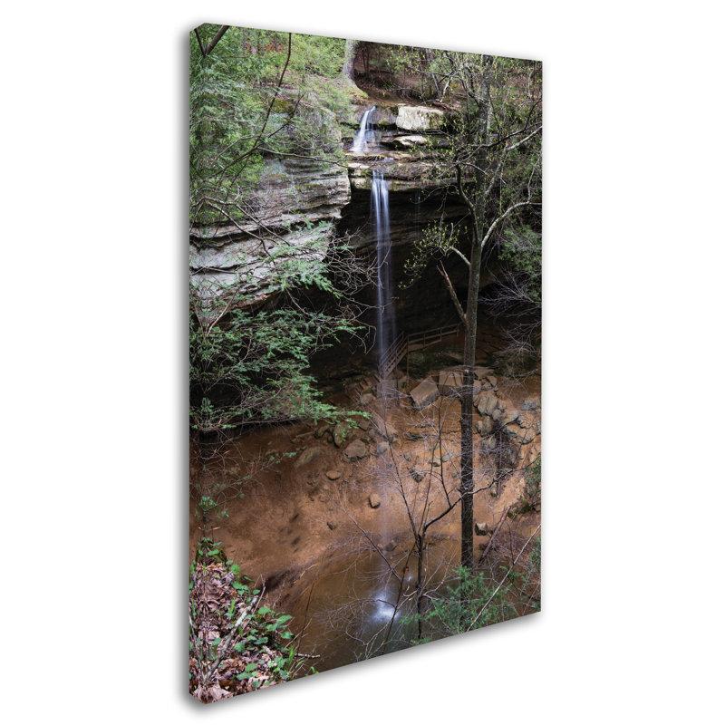 Cattima «Ash Cave Falls in April», reproduction de photo sur toile tendue, H 47 po x l 30 po