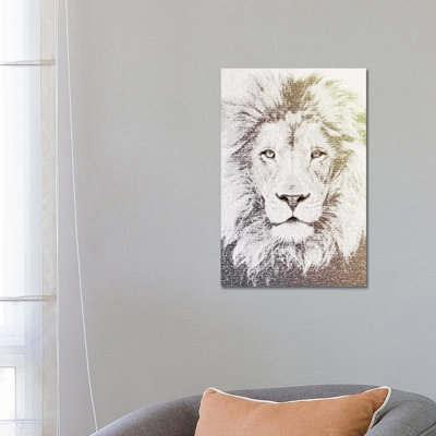 The Intellectual Lion by Paula Belle Flores - Wrapped Canvas Print
