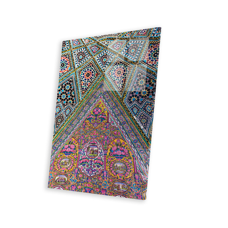 Mosquée Nasir-Al Molk, Shiraz, l'Iran, impression de carrelage extérieur sur verre acrylique