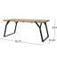 Table de salle à manger moderne en bois de style industriel avec lattes, l 70,41 po x P 36,16 po, H 29,97 po