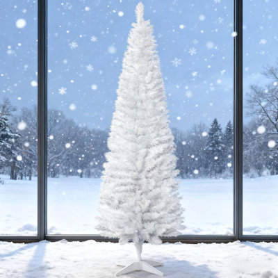 Arbre de Noël, arbre de Noël mince avec branche réaliste