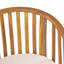 Chaises de salle à manger d'extérieur en bois avec coussins, ensemble de 2, crème, finition teck