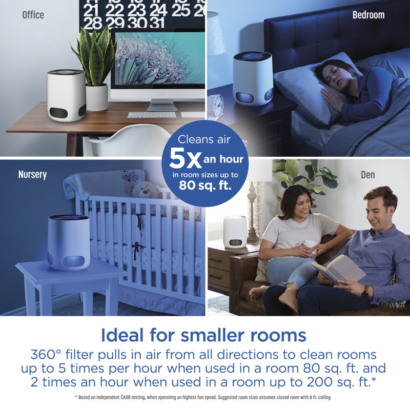 Purificateur d'air ambiant de table Clorox Smart True Hepa