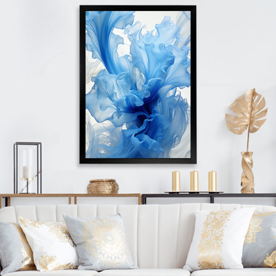 Encre liquide abstraite, encre liquide bleue