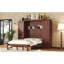 Lit escamotable, lit escamotable en bois avec 2 garde-robes et tablette de rangement, cadre de lit plateforme pliable multifonctionnel pour chambre d'amis, chambre à coucher-2089904874-2089904885