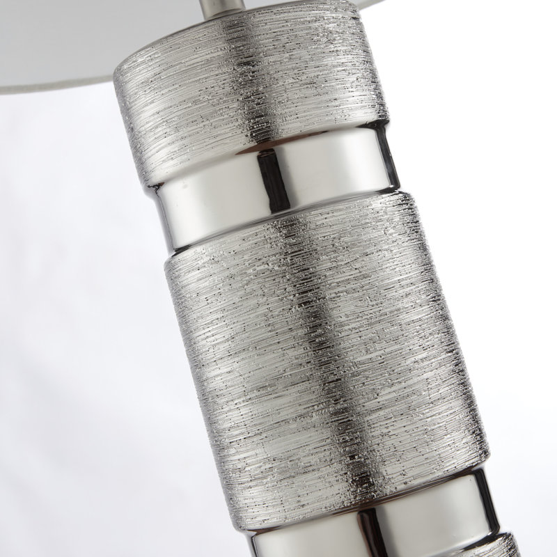 Troiano 25" Table Lamp Set, Silver