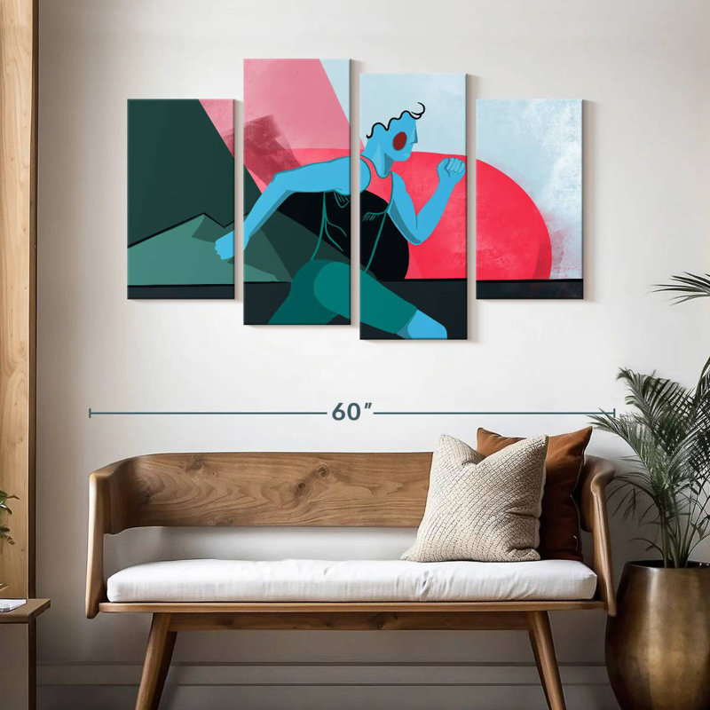 Sireci Running Man Illustration, 32" H x 52" W
