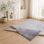 Tapis gris moelleux de qualité supérieure de 7,5 po x 9,5 pi avec tapis moelleux moderne mesurant 89 x 113 po