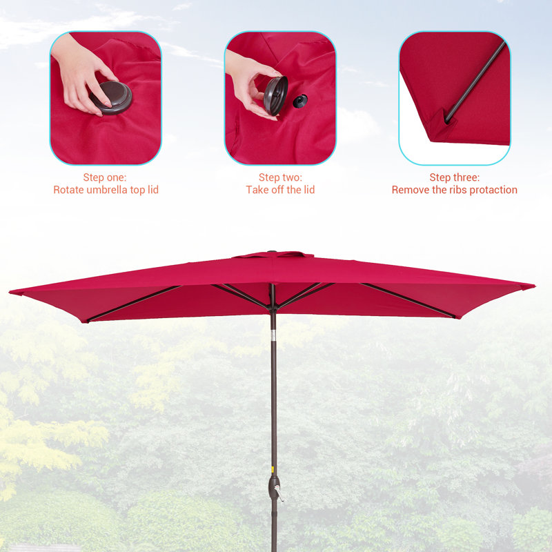 Parasol de 120 po Dorane, Rouge