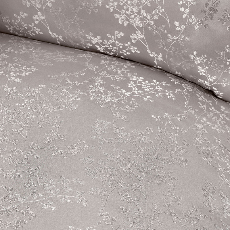 Melody Silver Luxury Jacquard Duvet Set    , Kingsize