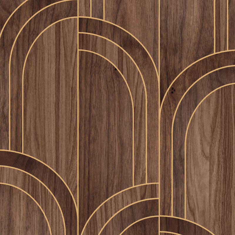 Sublime Brick Vinyl Metallic Wallpaper Double Roll, Walnut