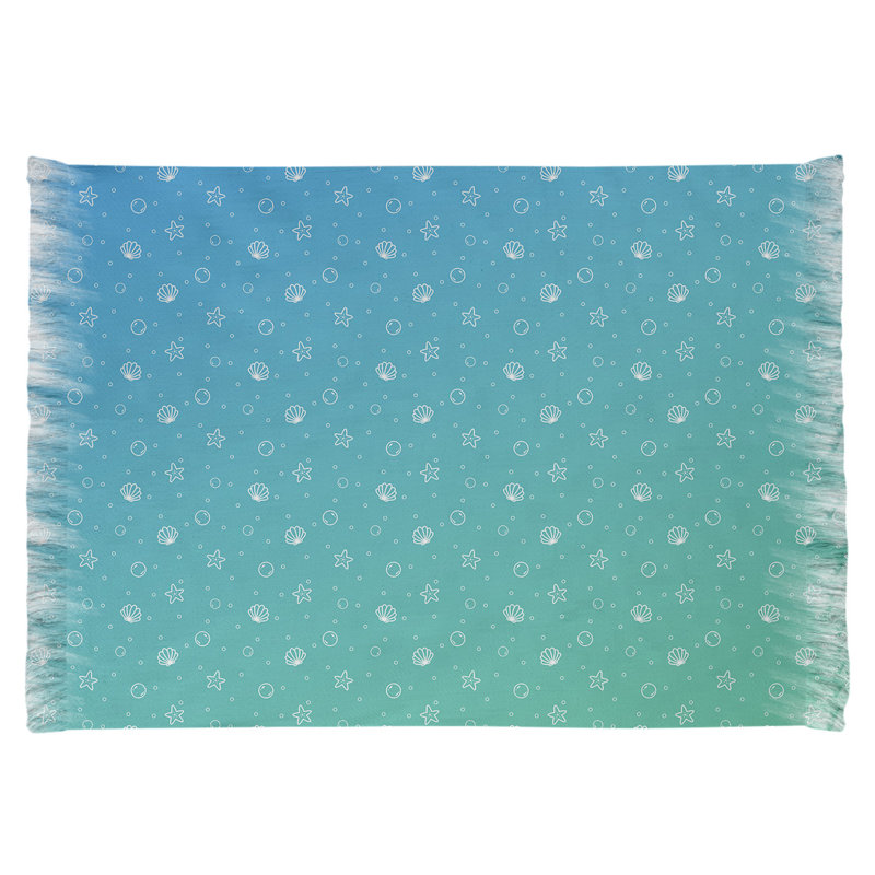 Tapis bleu/vert coquillage Mcguigan, Non
