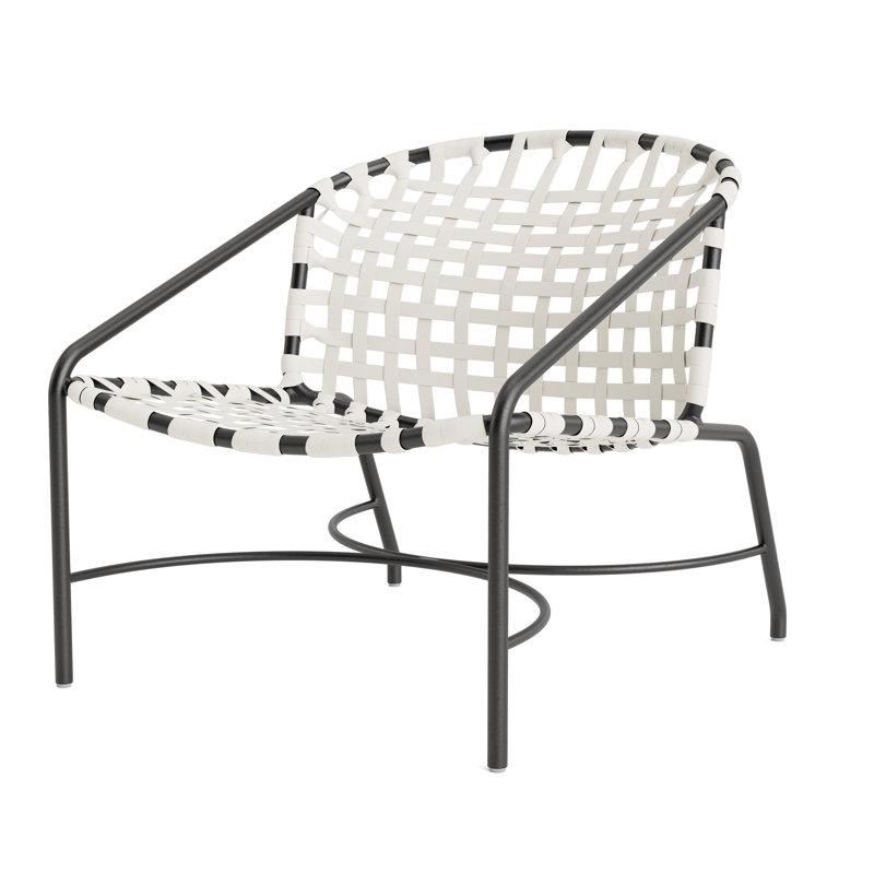 Kantan Outdoor Lounge Chair, Textured Pewter/White Lite