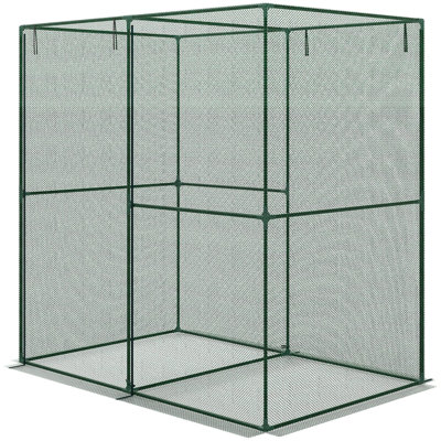 Crop Cage, 6' x 4' x 6'  Plant Protection Tent with Zippered Door, Plant Netting for Garden Patio Lawn