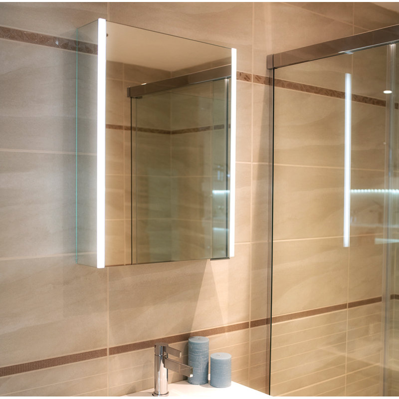 Xenon Surface Mount Medicine Cabinet with Lighting, 70cm H x 50.5cm W x 13cm D