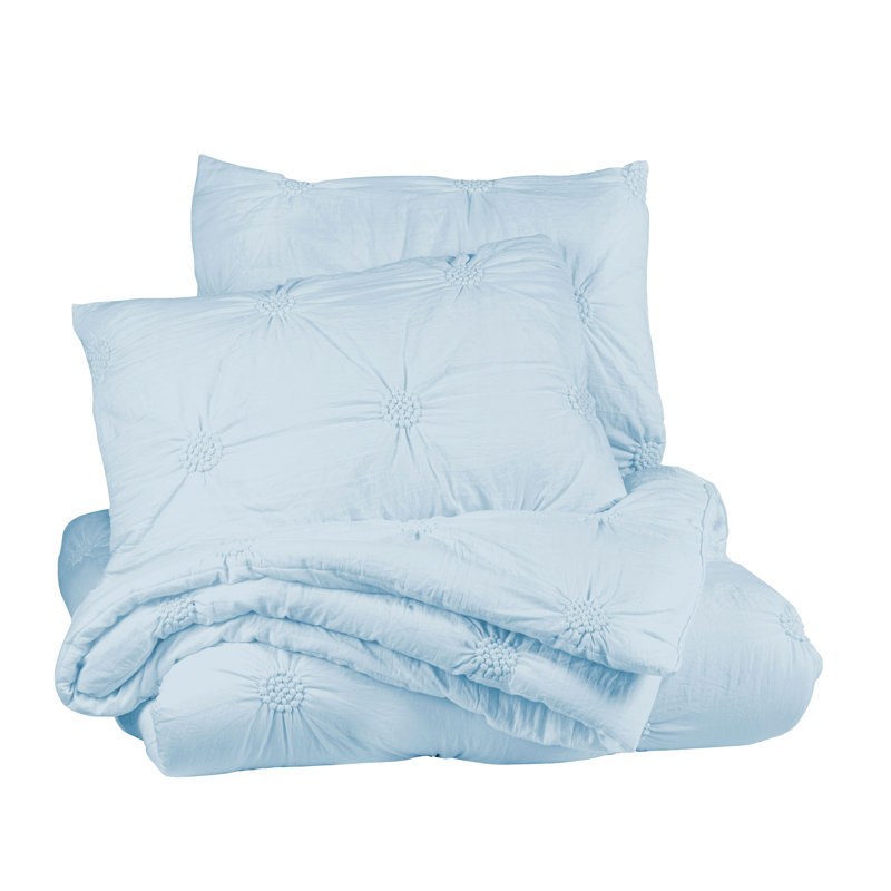 Baby Blue Twin Down Alternative Microfiber Comforter Set